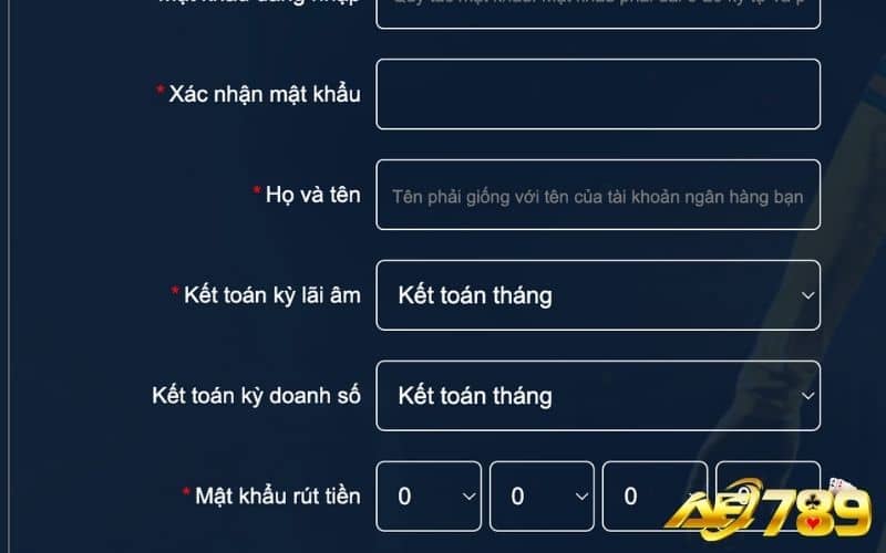 Hướng dẫn đăng ký làm đại lý AE789 đơn giản