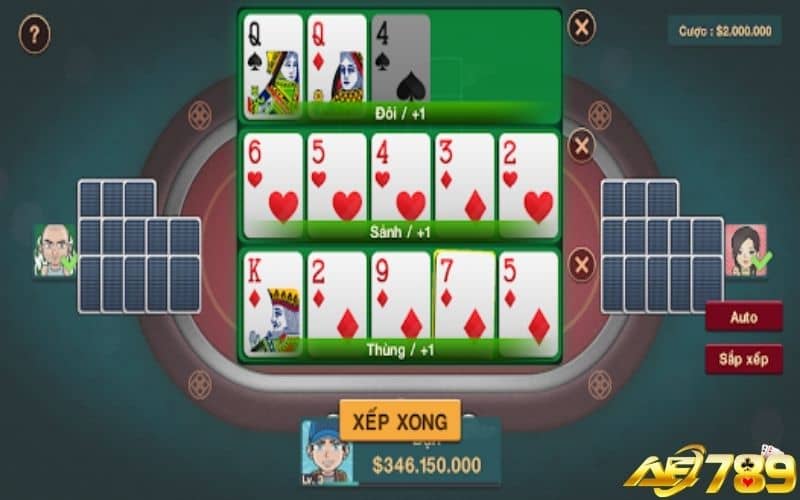 Quy tắc xếp chi và so sánh bài mậu binh online